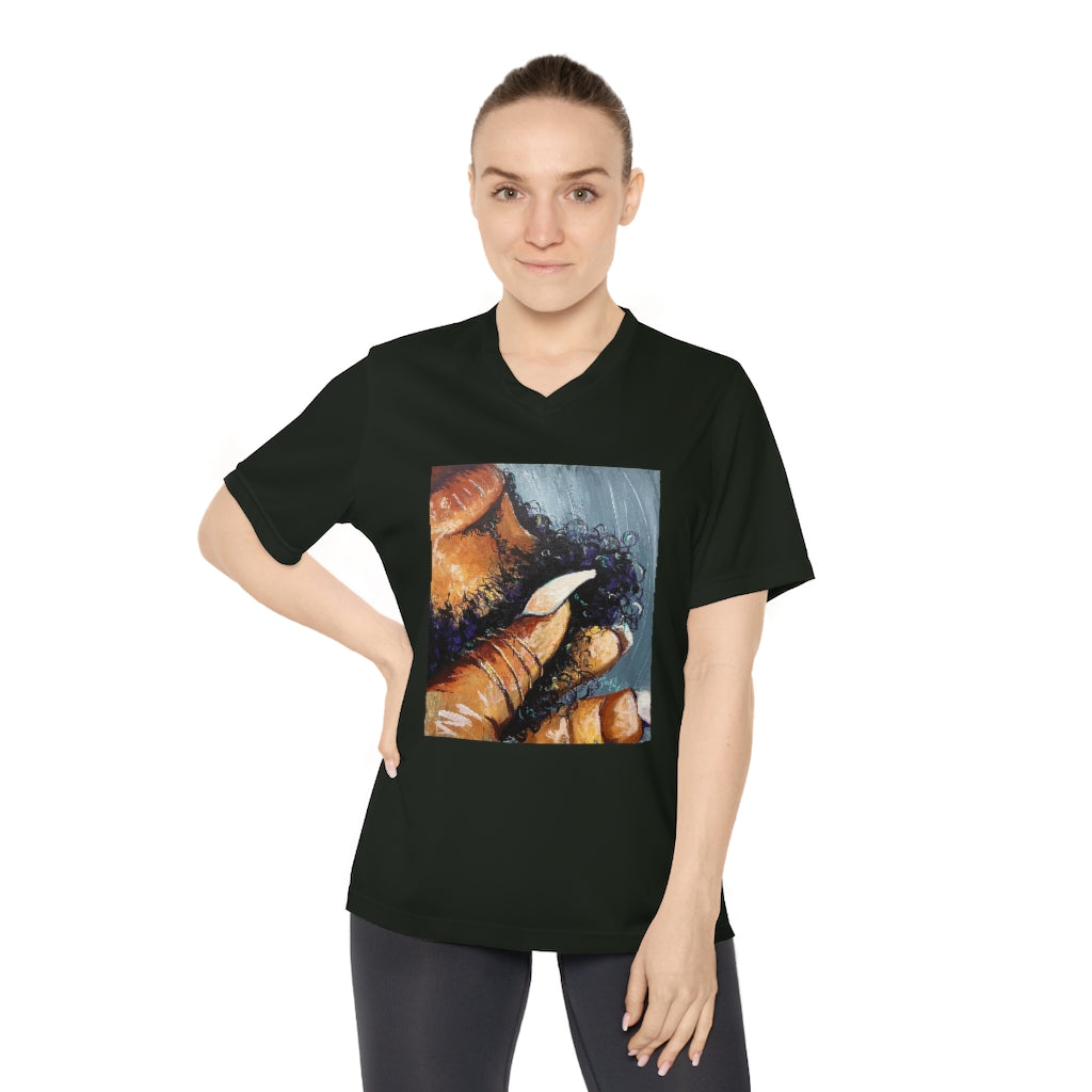 Naturally Black Love X Women's Performance V-Neck T-Shirt