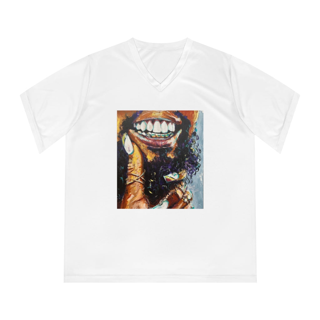 Naturally Black Love XI Women's Performance V-Neck T-Shirt