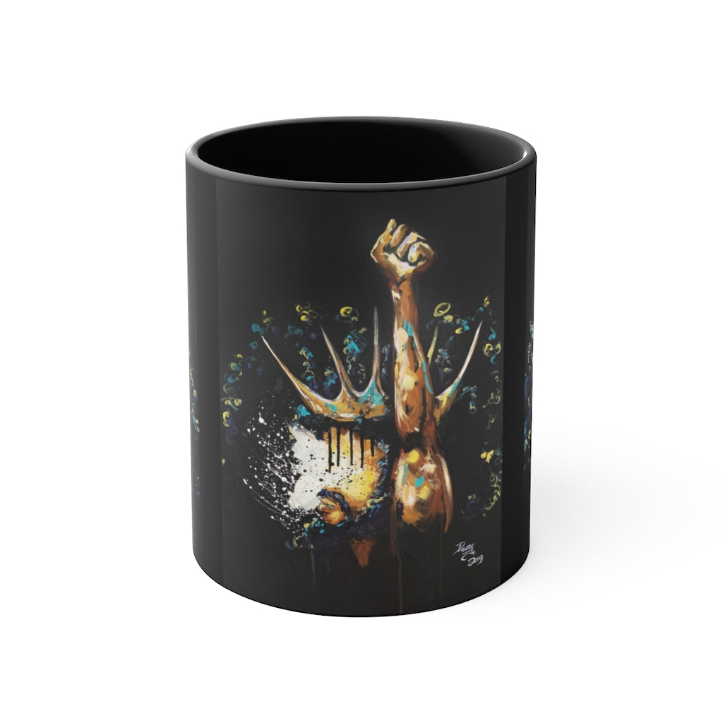 Naturally King and Queen Badu Accent Mug