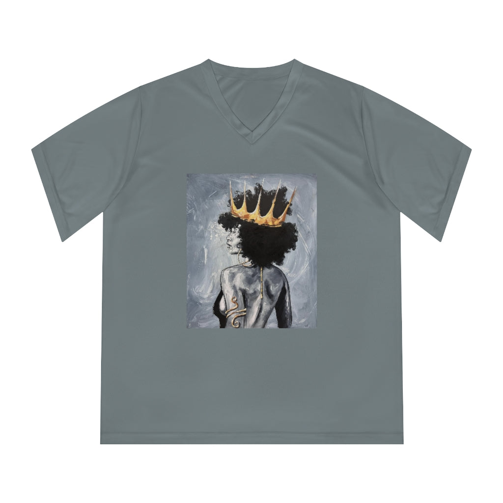 Naturally Queen XXII Women's Performance V-Neck T-Shirt