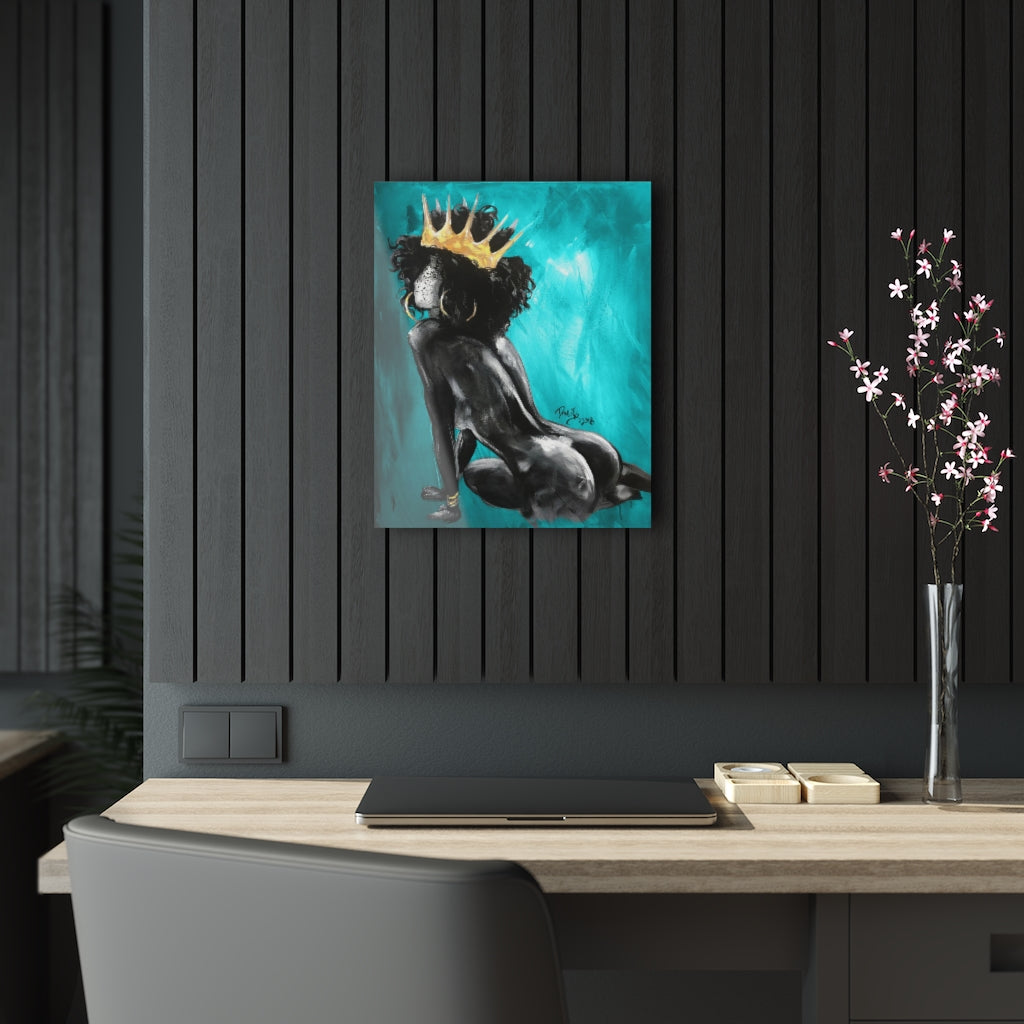 Naturally Queen VI TEAL Acrylic Prints