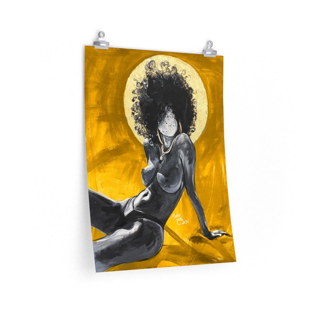 Naturally Nude V GOLD Premium Matte vertical posters
