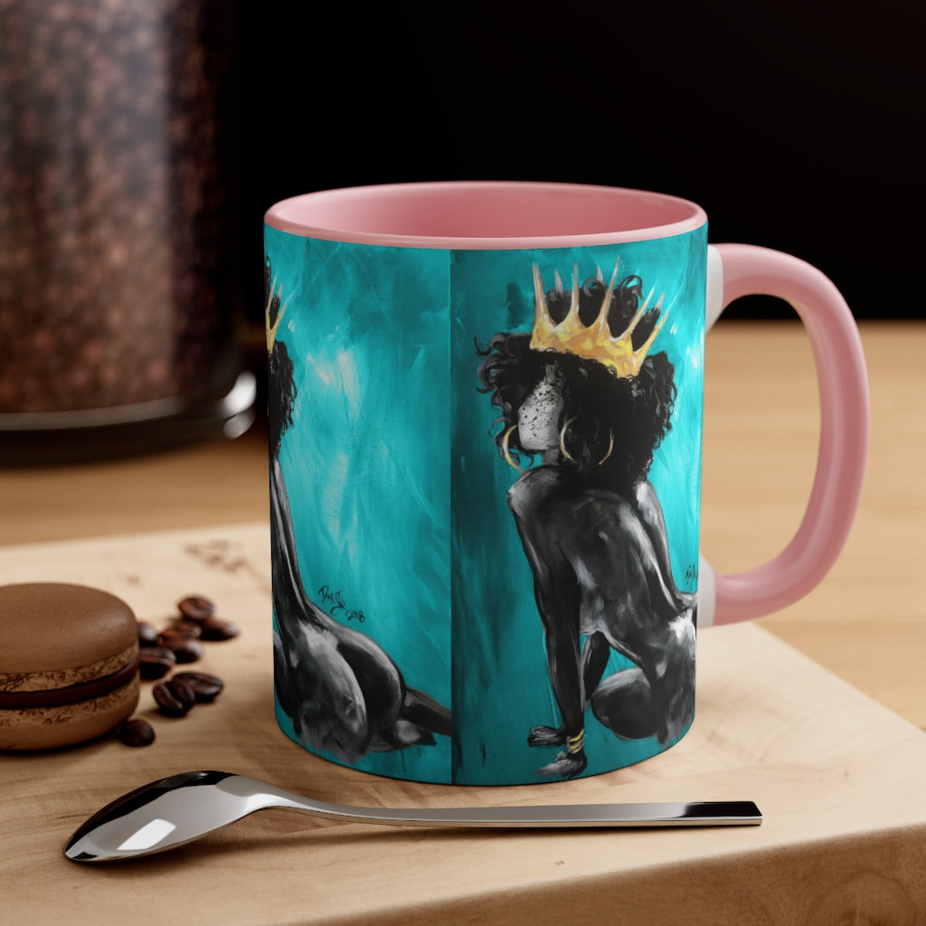 Naturally Queen VIII TEAL Accent Coffee Mug, 11oz