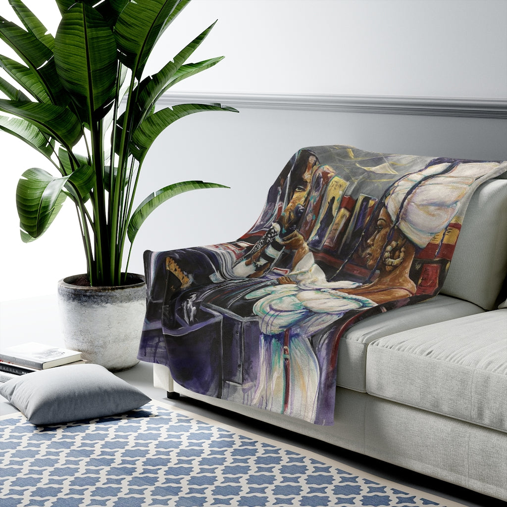 Naturally Nostalgic Velveteen Plush Blanket
