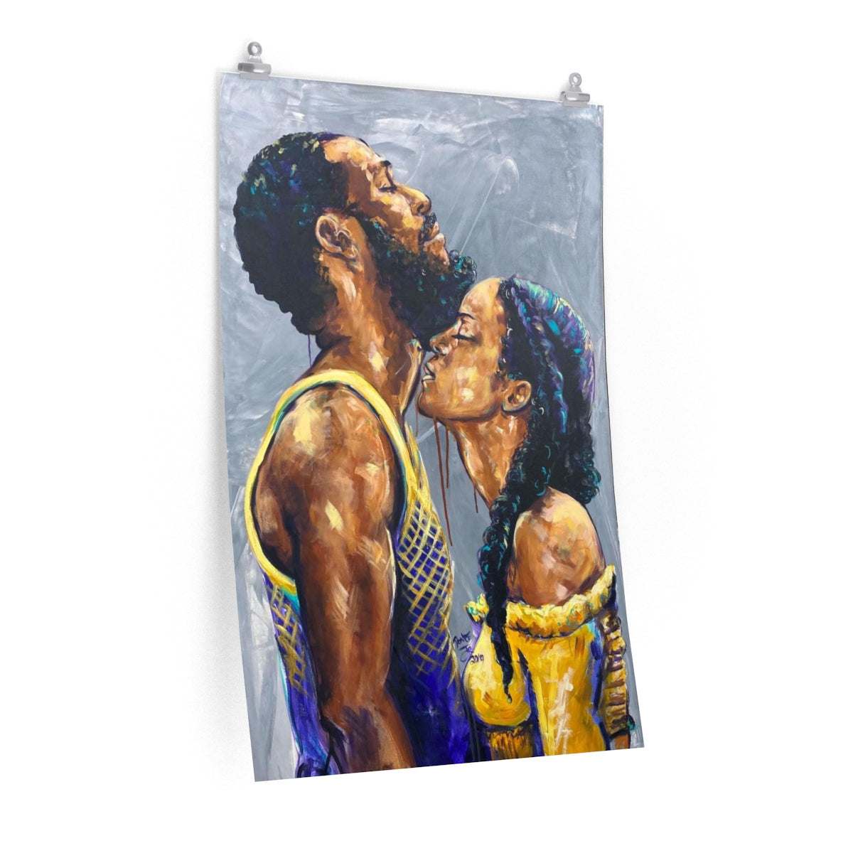 Naturally Black Love V Premium Matte vertical posters