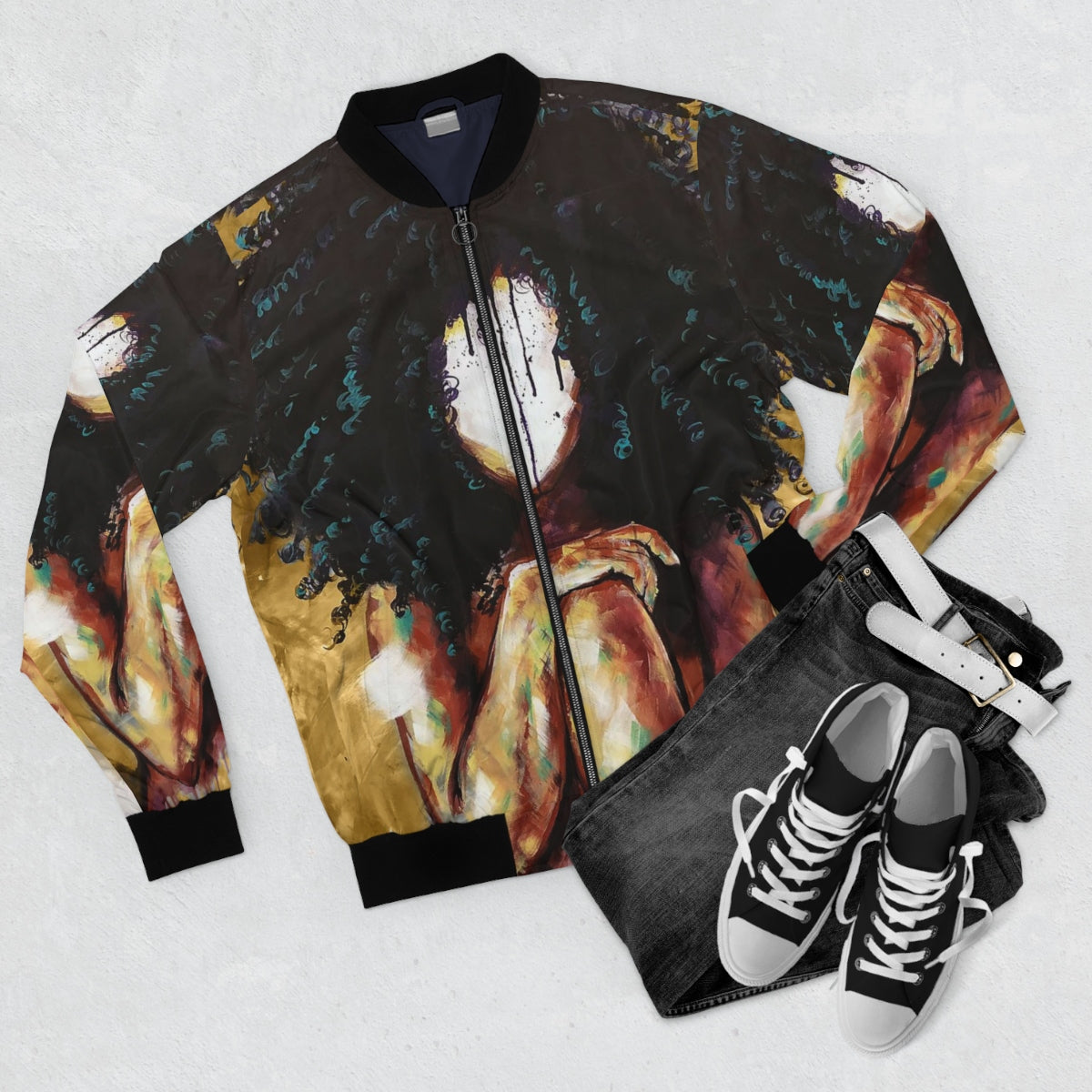 Naturally I GOLD Men's AOP Bomber Jacket