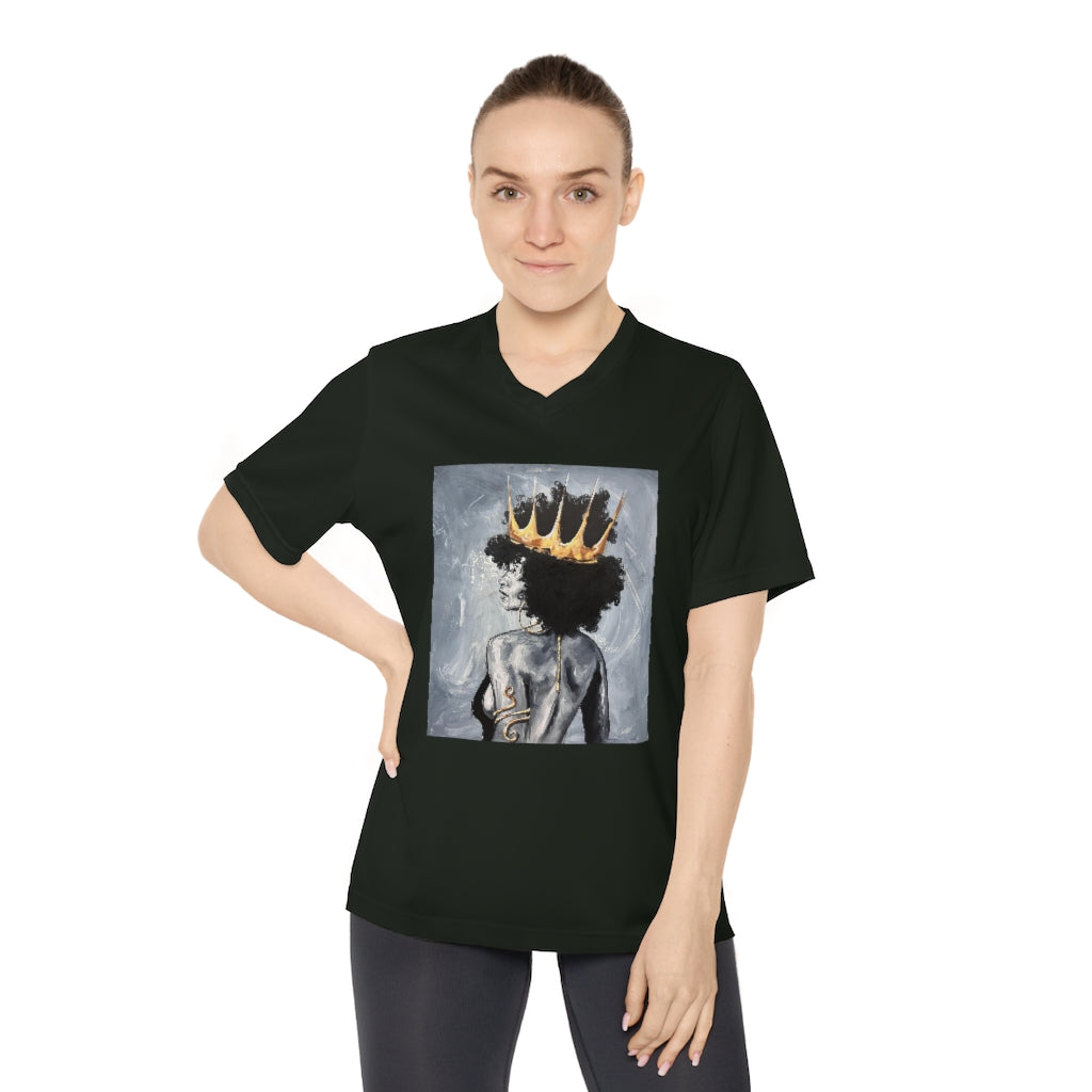 Naturally Queen XXII Women's Performance V-Neck T-Shirt