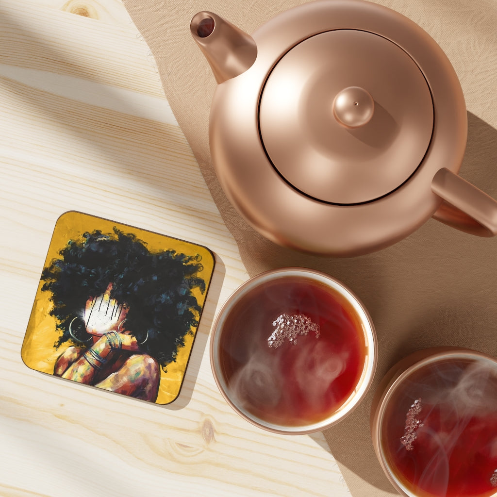 Naturally II GOLD Hardboard Back Coaster