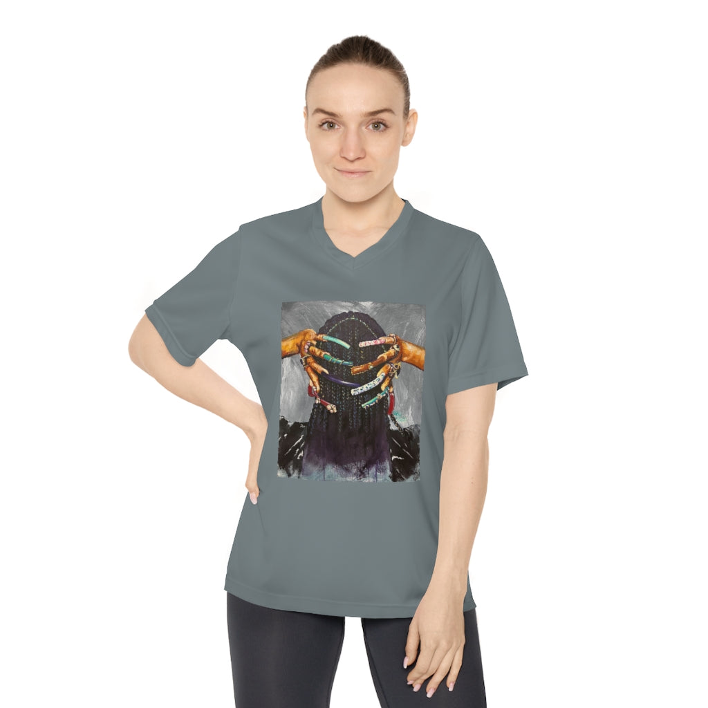 Naturally the Culture I Women's Performance V-Neck T-Shirt