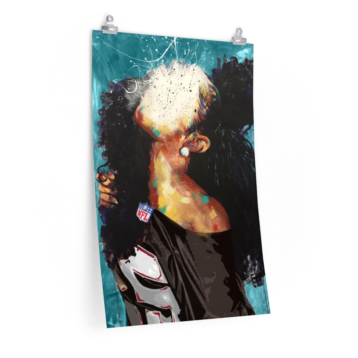 Naturally Falcons III TEAL Premium Matte vertical posters