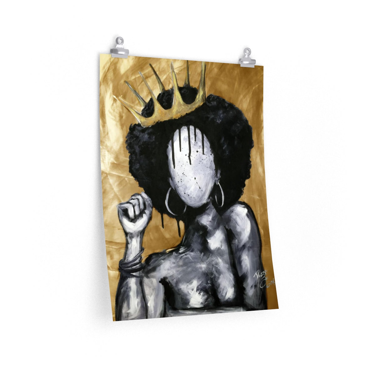 Naturally Queen I GOLD Premium Matte vertical posters