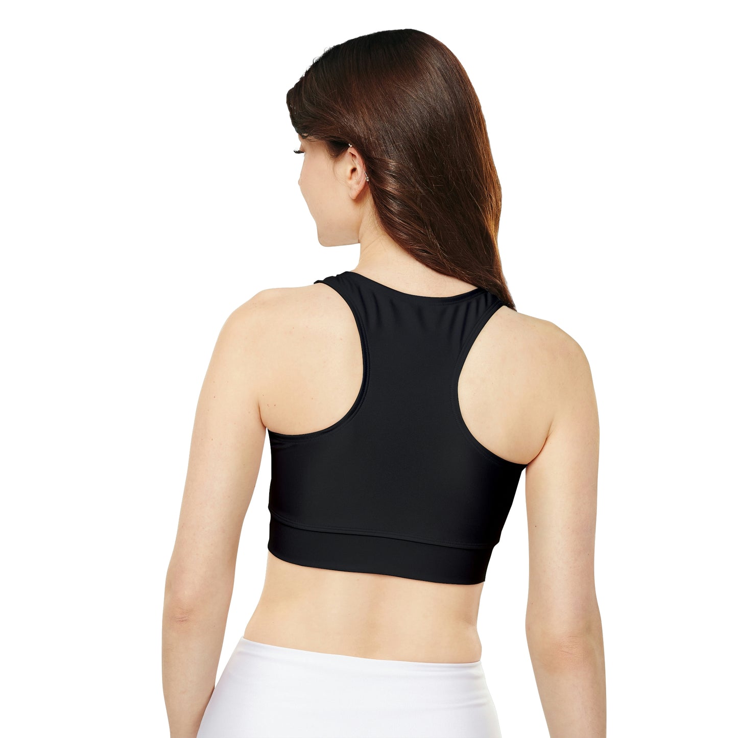 Naturally Rosado Fully Lined, Padded Sports Bra (Black)