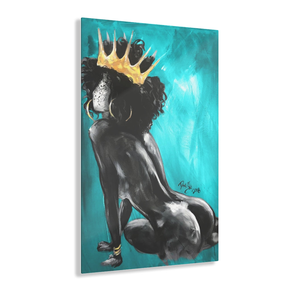 Naturally Queen VI TEAL Acrylic Prints