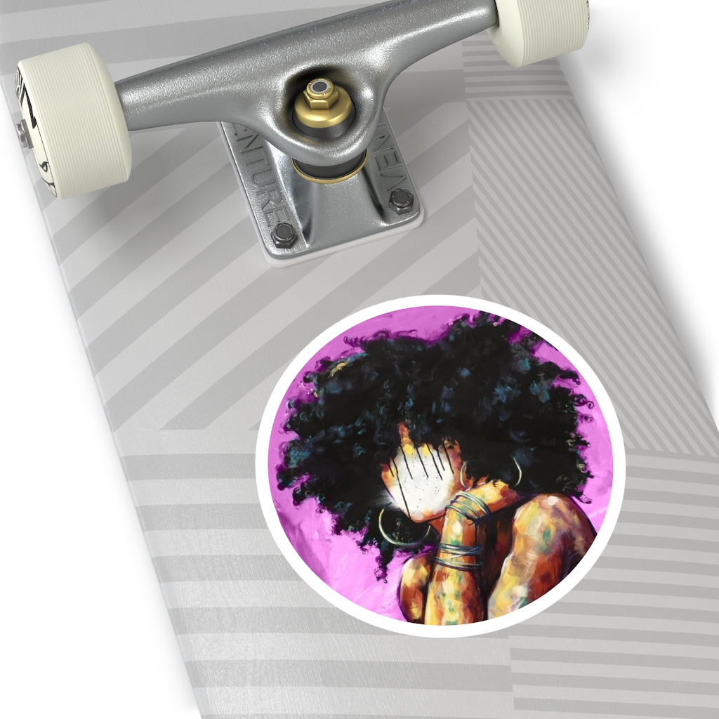 Naturally II PINK Round Stickers, Indoor\Outdoor