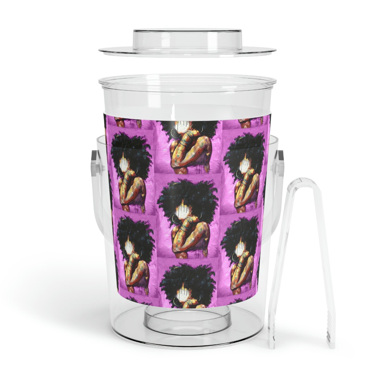 Naturally II PINK Ice Bucket with Tongs