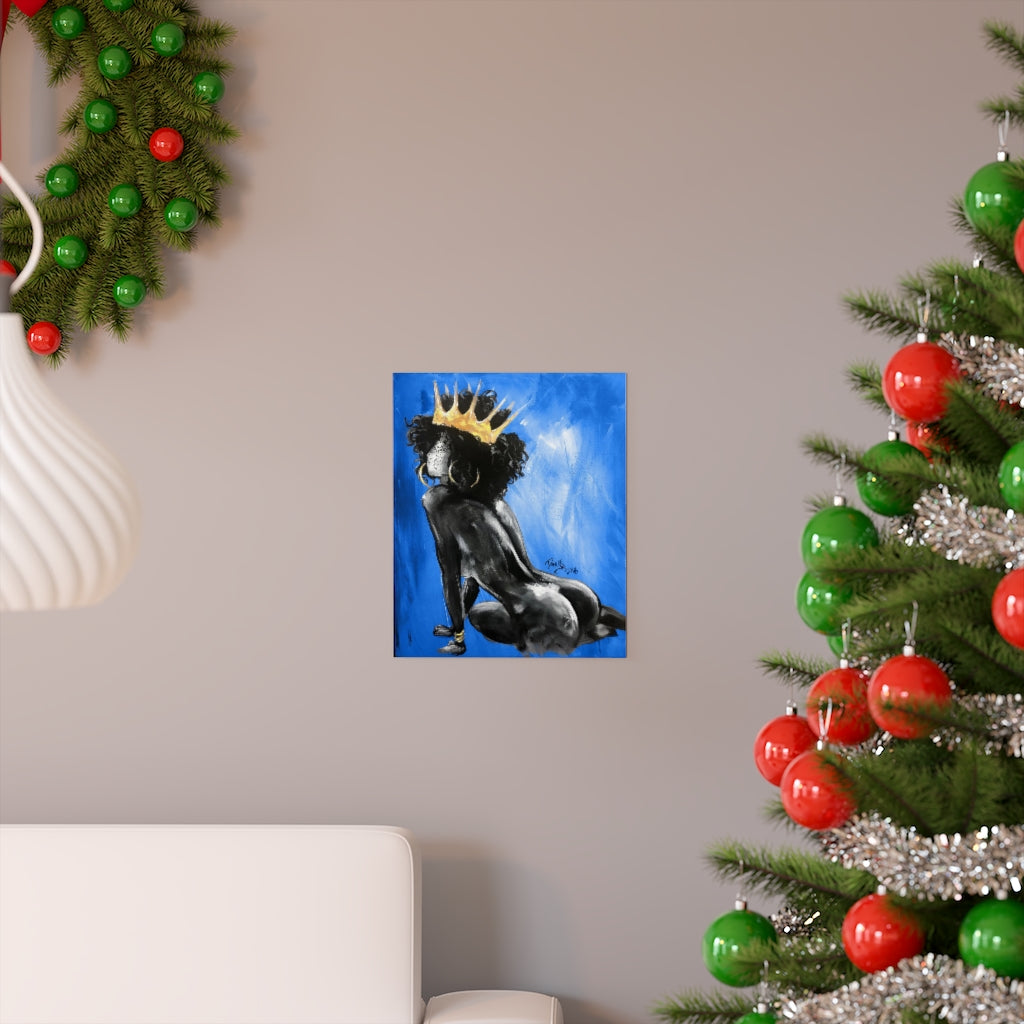 Naturally Queen VIII BLUE Premium Matte vertical posters