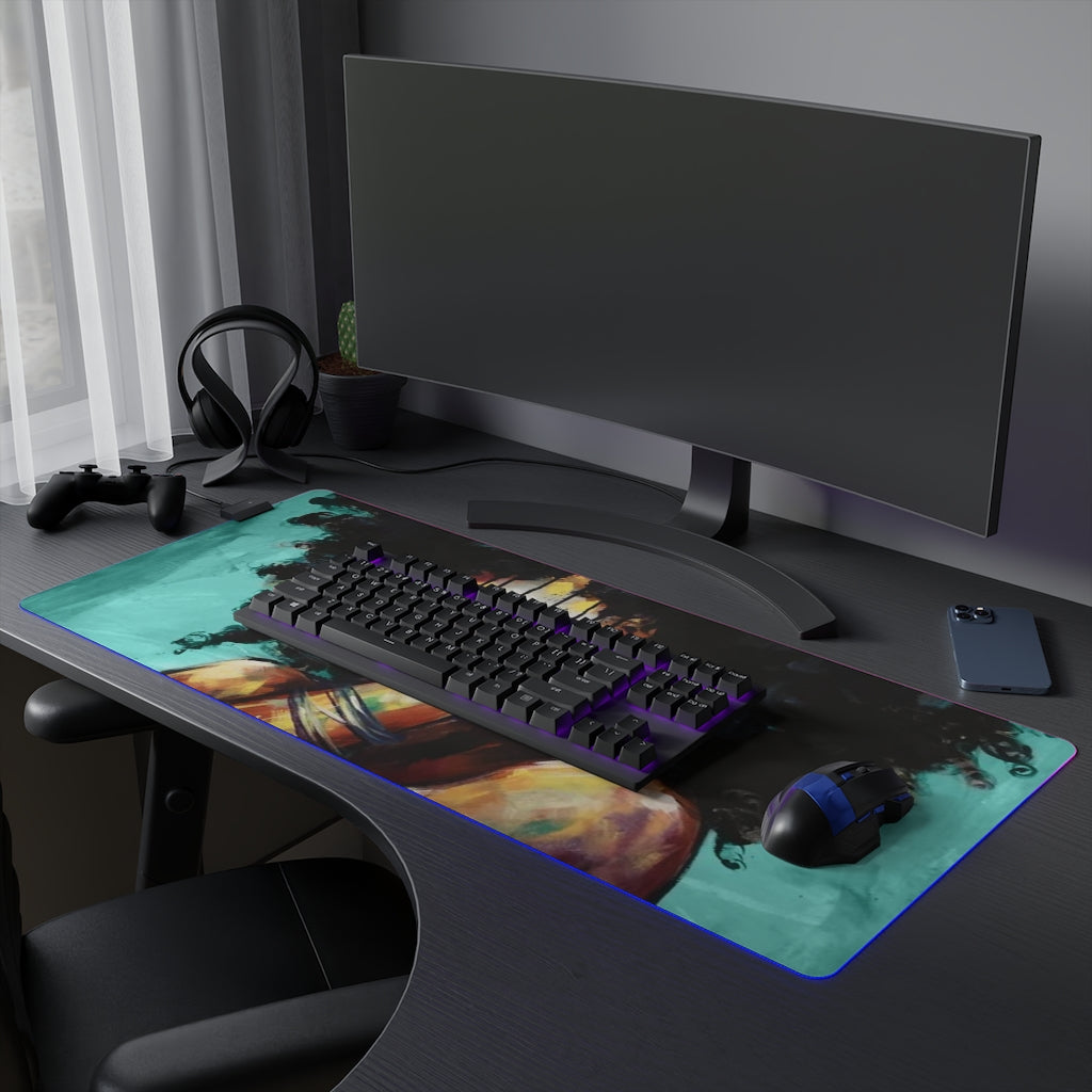 Naturally II TEAL LED Gaming Mouse Pad