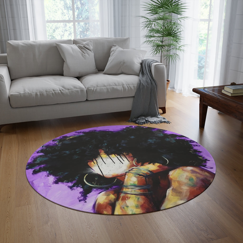 Naturally II PURPLE Round Rug