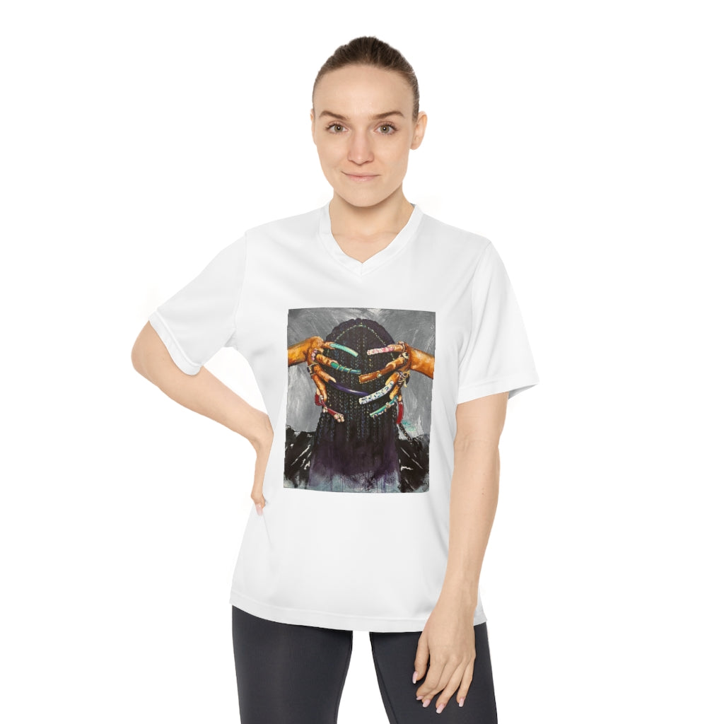 Naturally the Culture I Women's Performance V-Neck T-Shirt