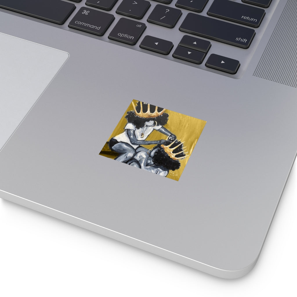 Naturally Queens GOLD Square Vinyl Stickers