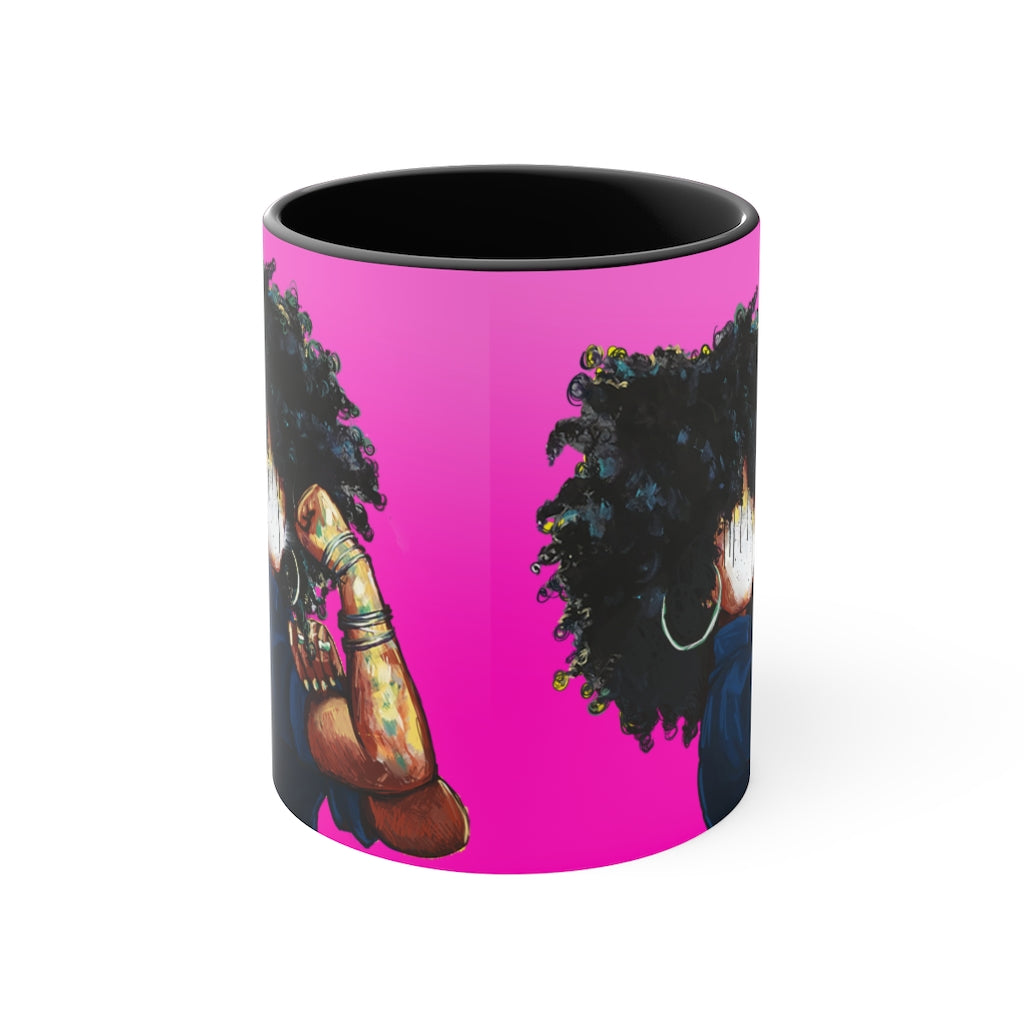 Naturally the Riveter PINK Accent Coffee Mug, 11oz
