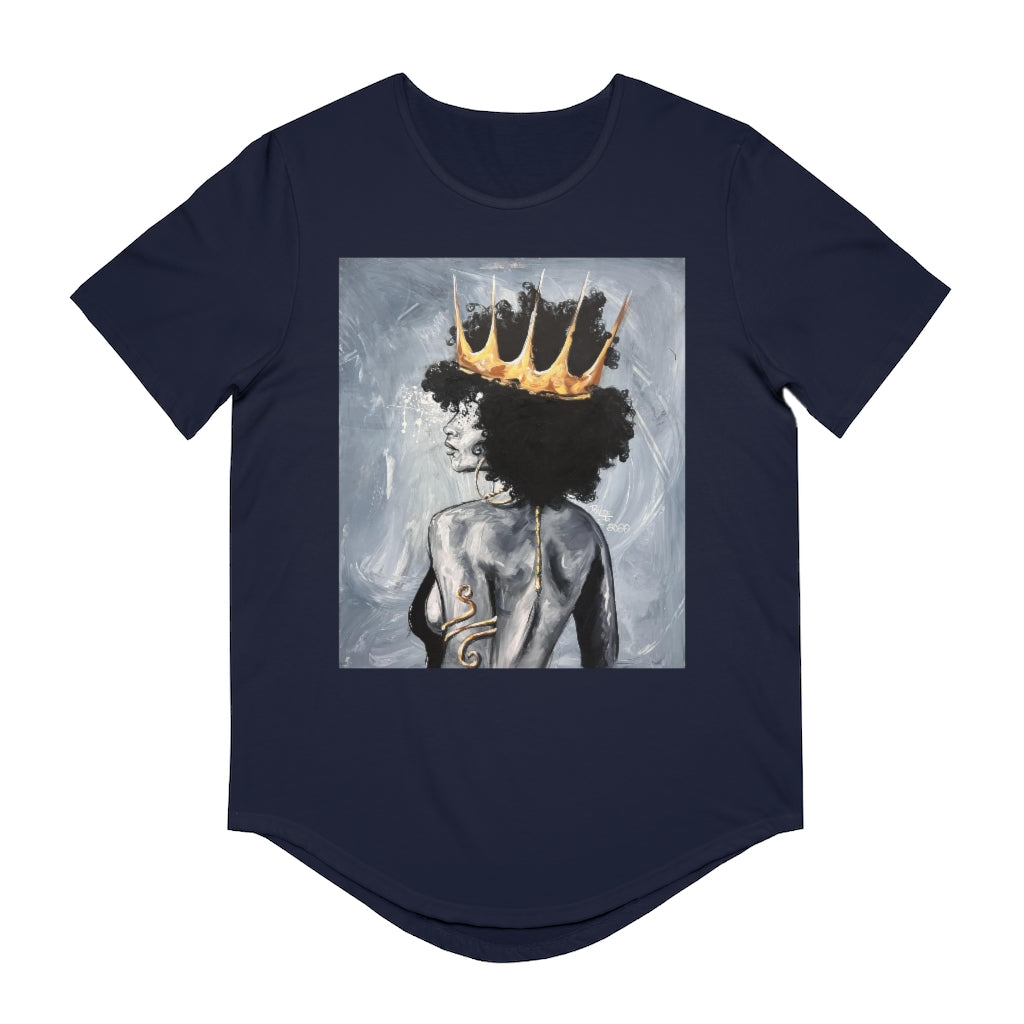 Naturally Queen XXII Men's Jersey Curved Hem Tee