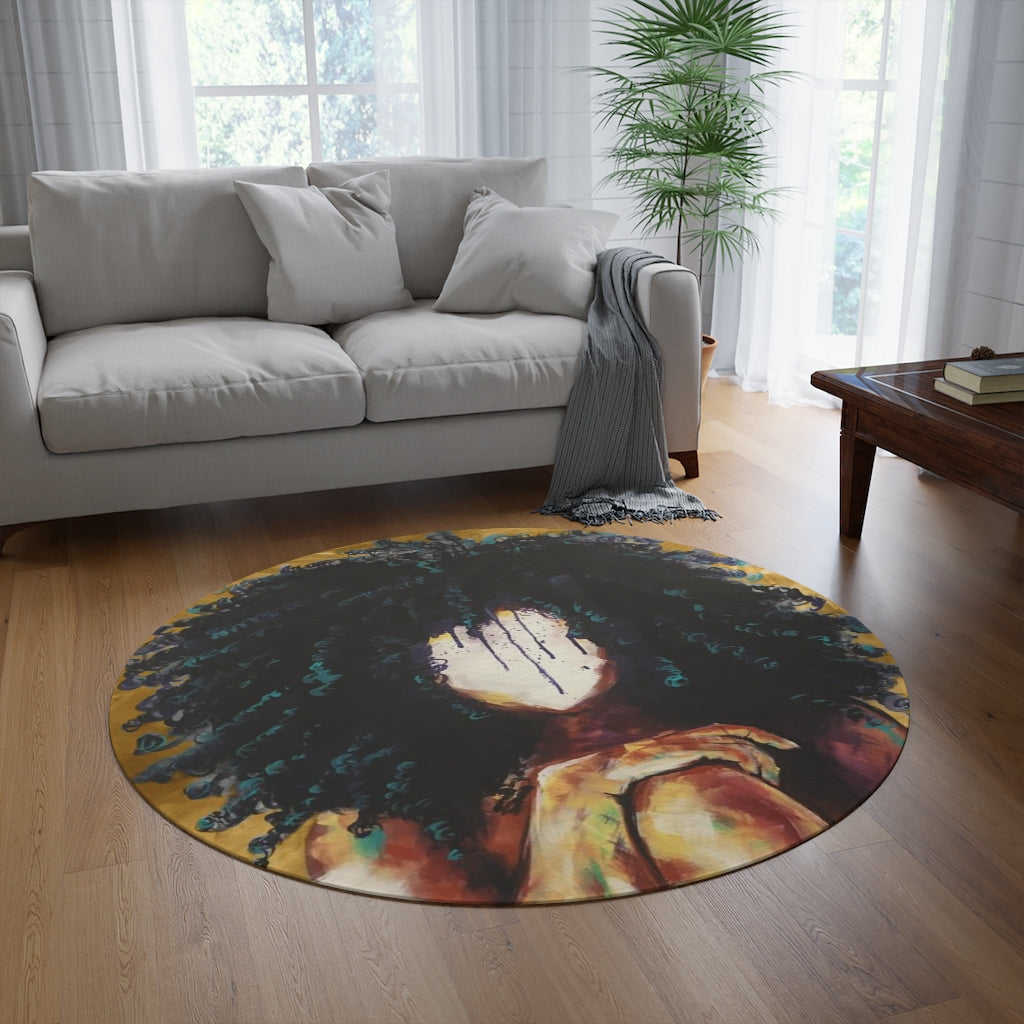 Naturally I GOLD Round Rug