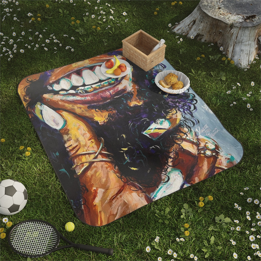 Naturally Black Love XI Picnic Blanket