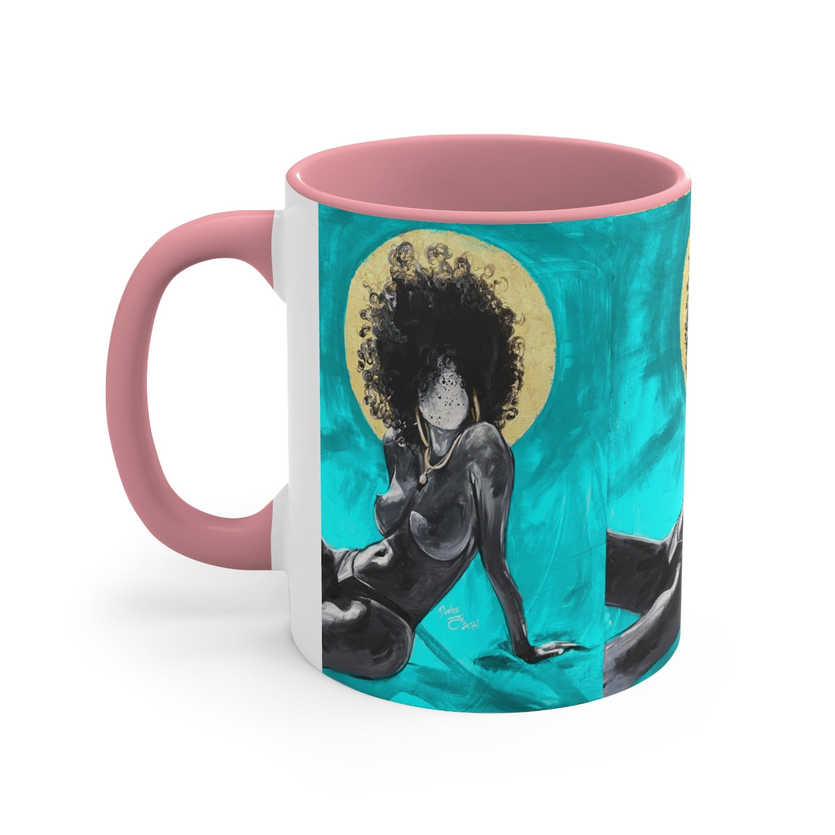 Naturally Nude III TEAL Accent Coffee Mug, 11oz