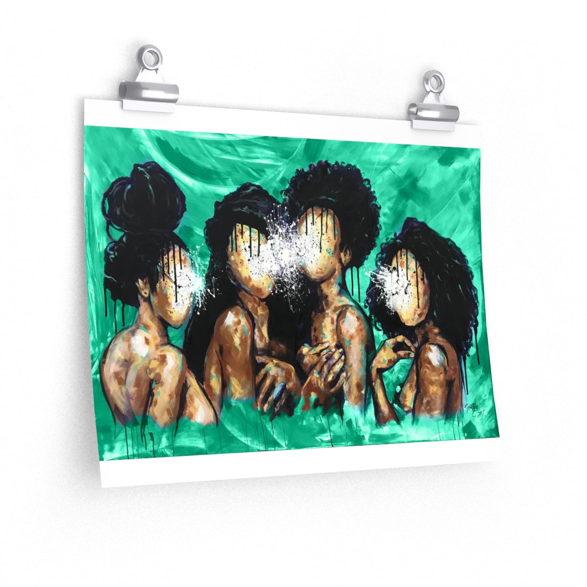 Naturally XLIV TEAL Premium Matte horizontal posters