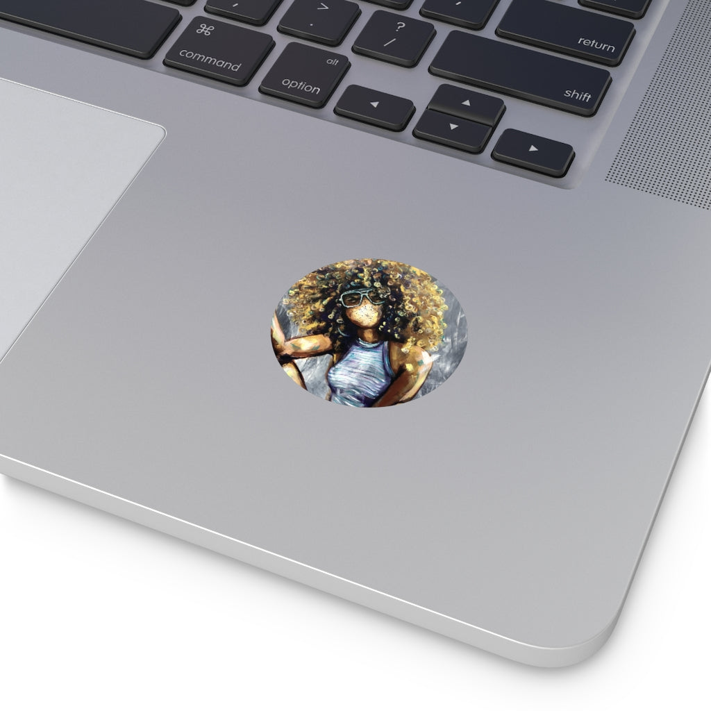 Naturally Nia Round Vinyl Stickers