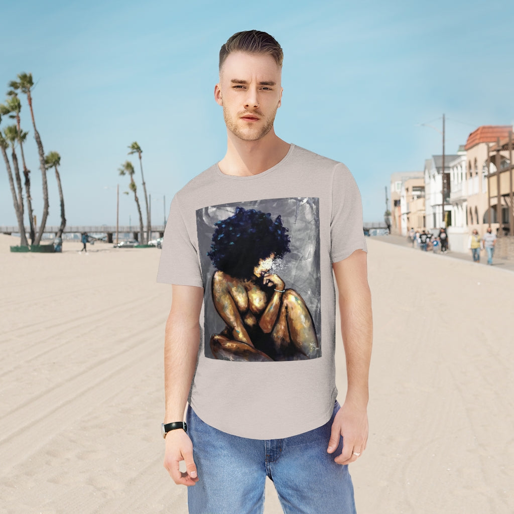 Naturally LV Men's Jersey Curved Hem Tee