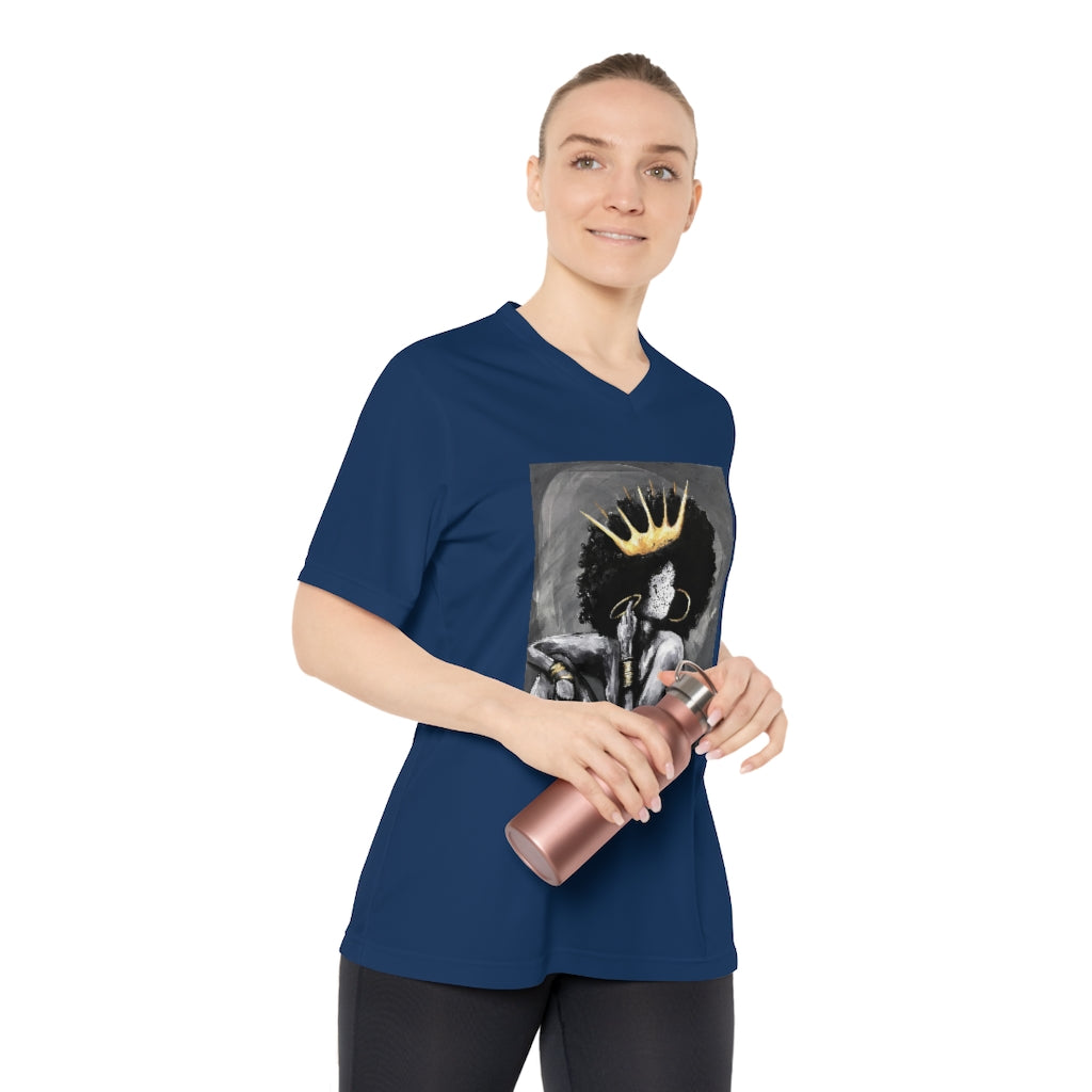 Naturally Queen VI Women's Performance V-Neck T-Shirt