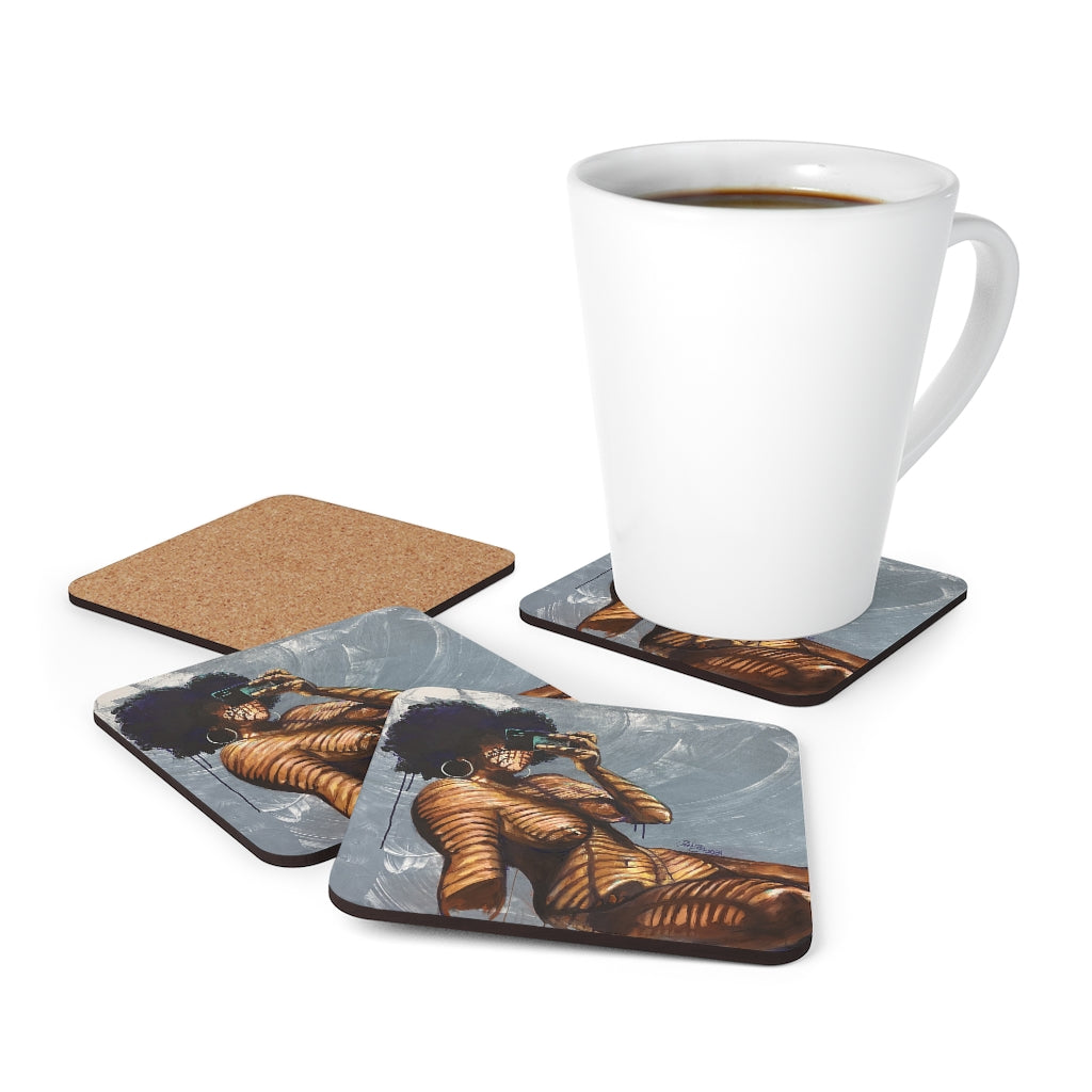 Naturally Nude I Corkwood Coaster Set