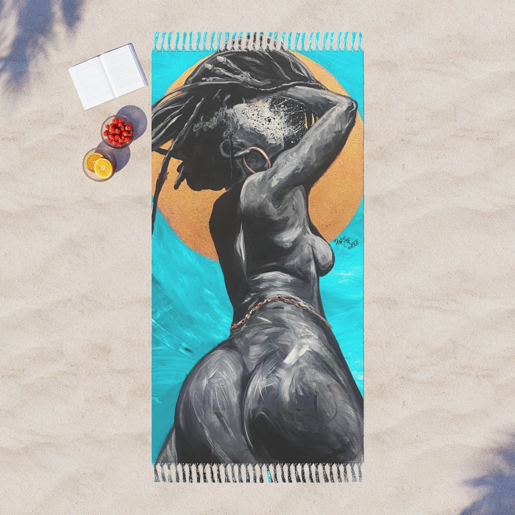 Naturally Nude V TEAL Boho Beach Cloth