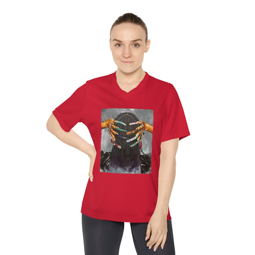 Naturally the Culture I Women's Performance V-Neck T-Shirt