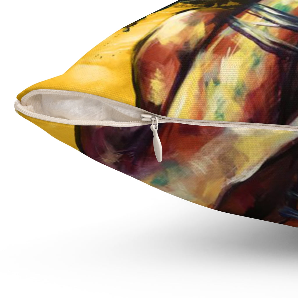 Naturally II GOLD Spun Polyester Square Pillow