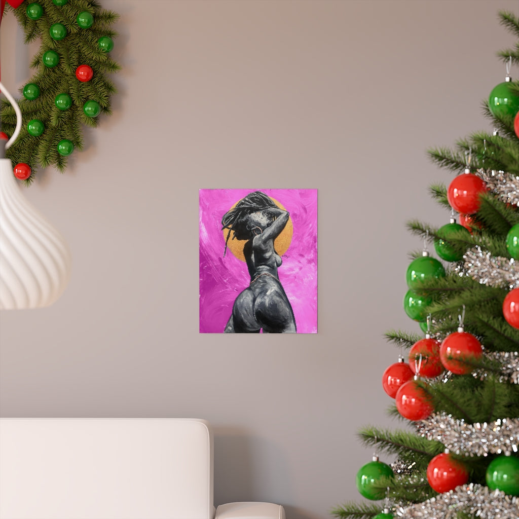 Naturally Nude V PINK Premium Matte vertical posters
