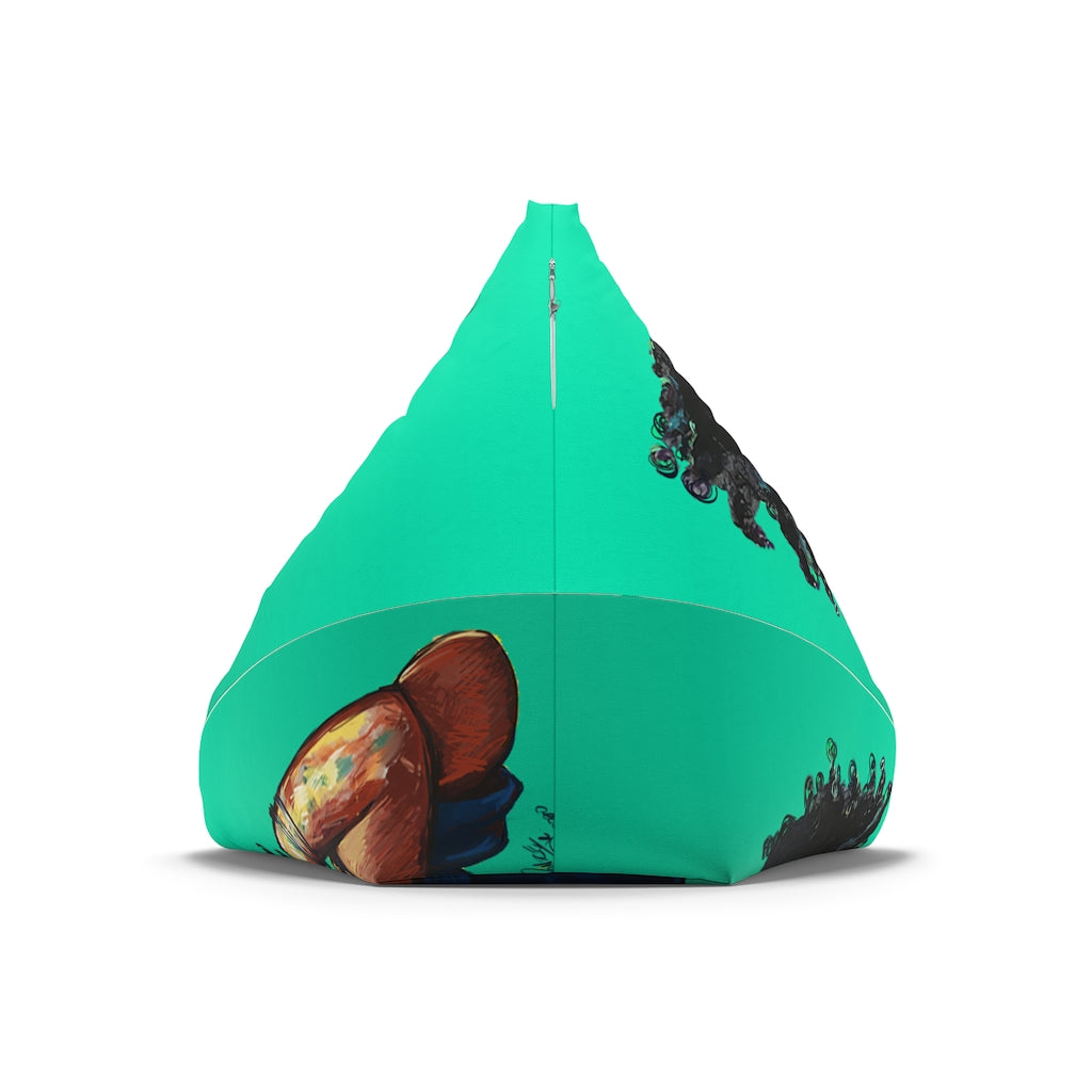 Naturally The Riveter TEAL Bean Bag Chair Cover