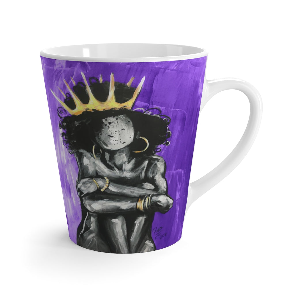 Naturally Queen IX PURPLE Latte Mug