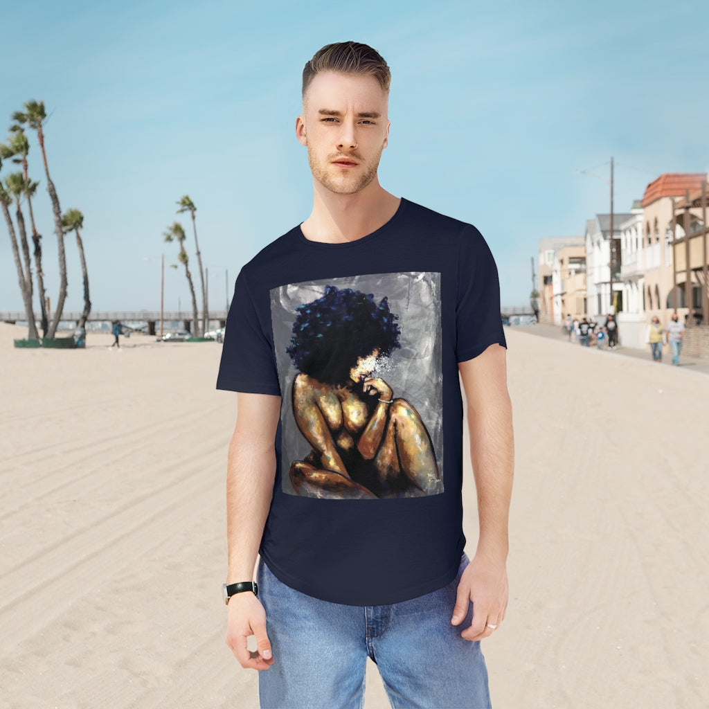 Naturally LV Men's Jersey Curved Hem Tee