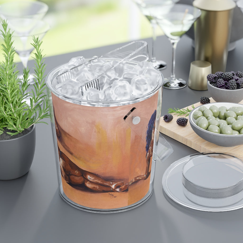 Naturally Nude II Ice Bucket with Tongs