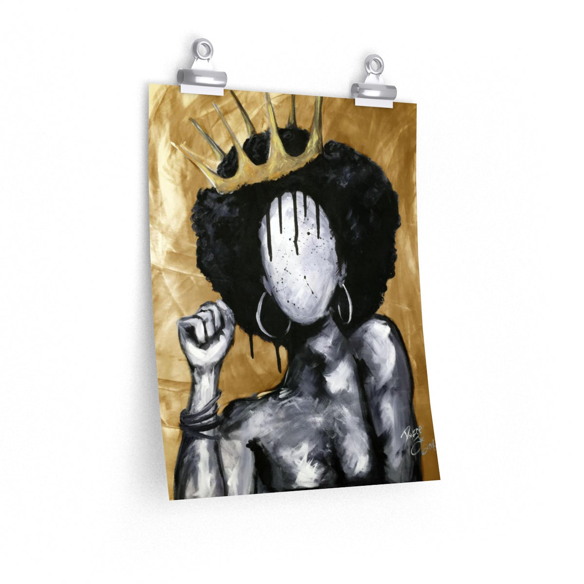 Naturally Queen I GOLD Premium Matte vertical posters