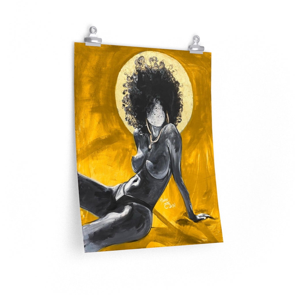 Naturally Nude V GOLD Premium Matte vertical posters