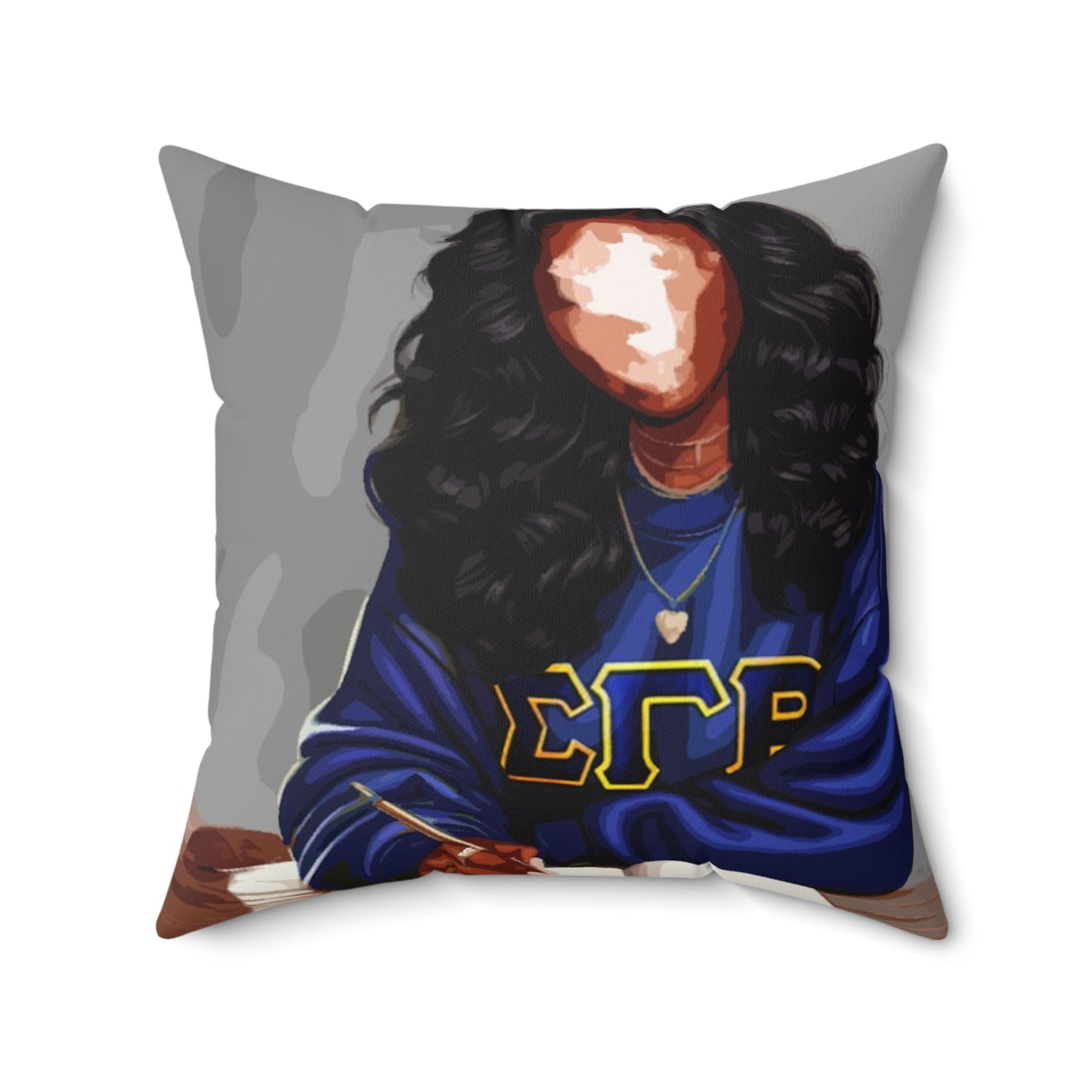 Naturally Divine SGRho II Spun Polyester Square Pillow