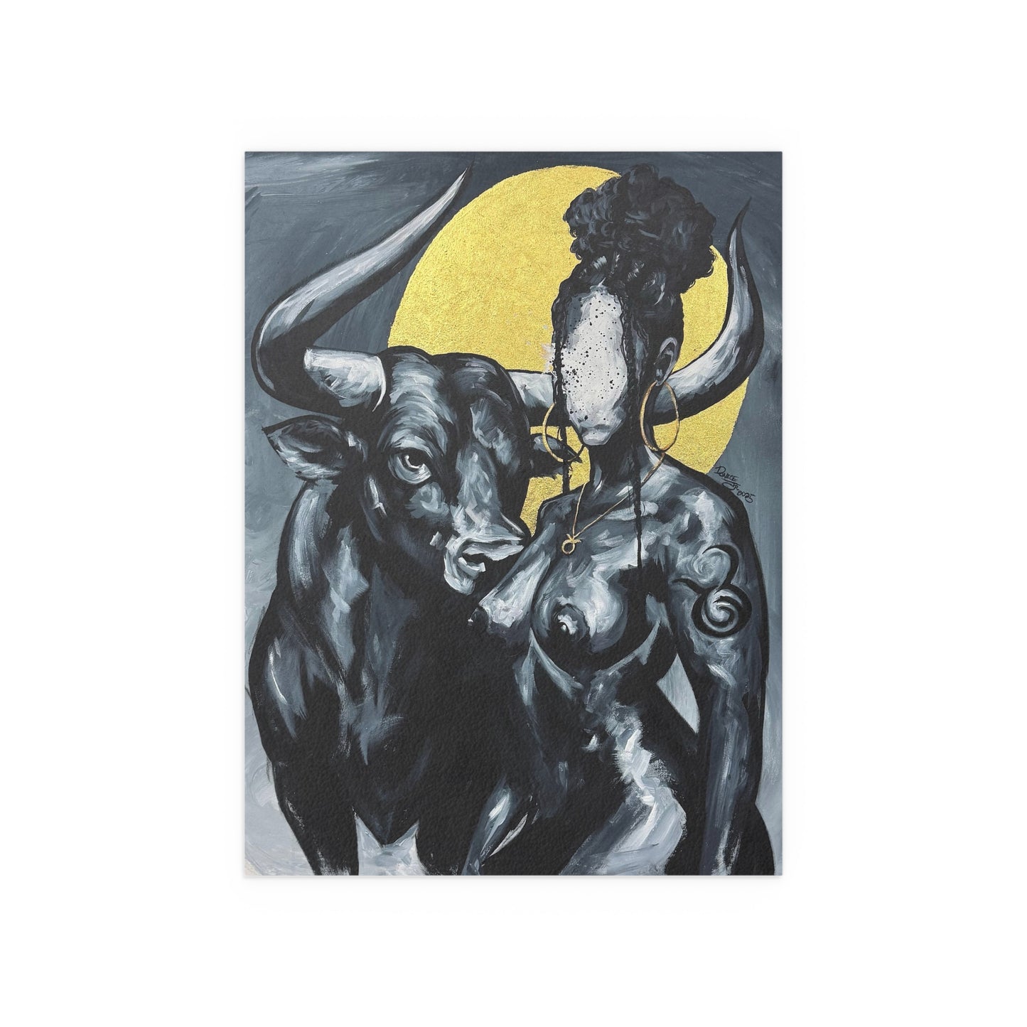 Naturally Taurus Silk Art Poster