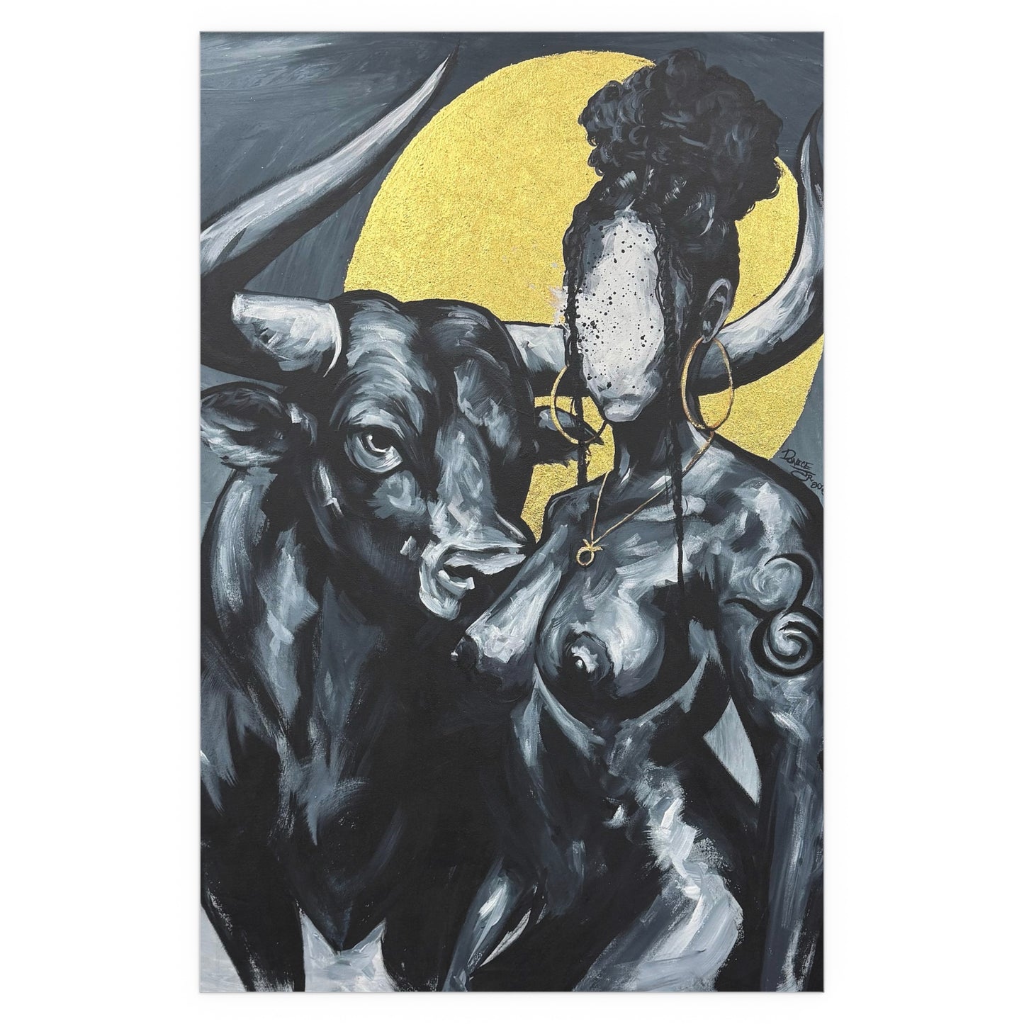 Naturally Taurus Silk Art Poster