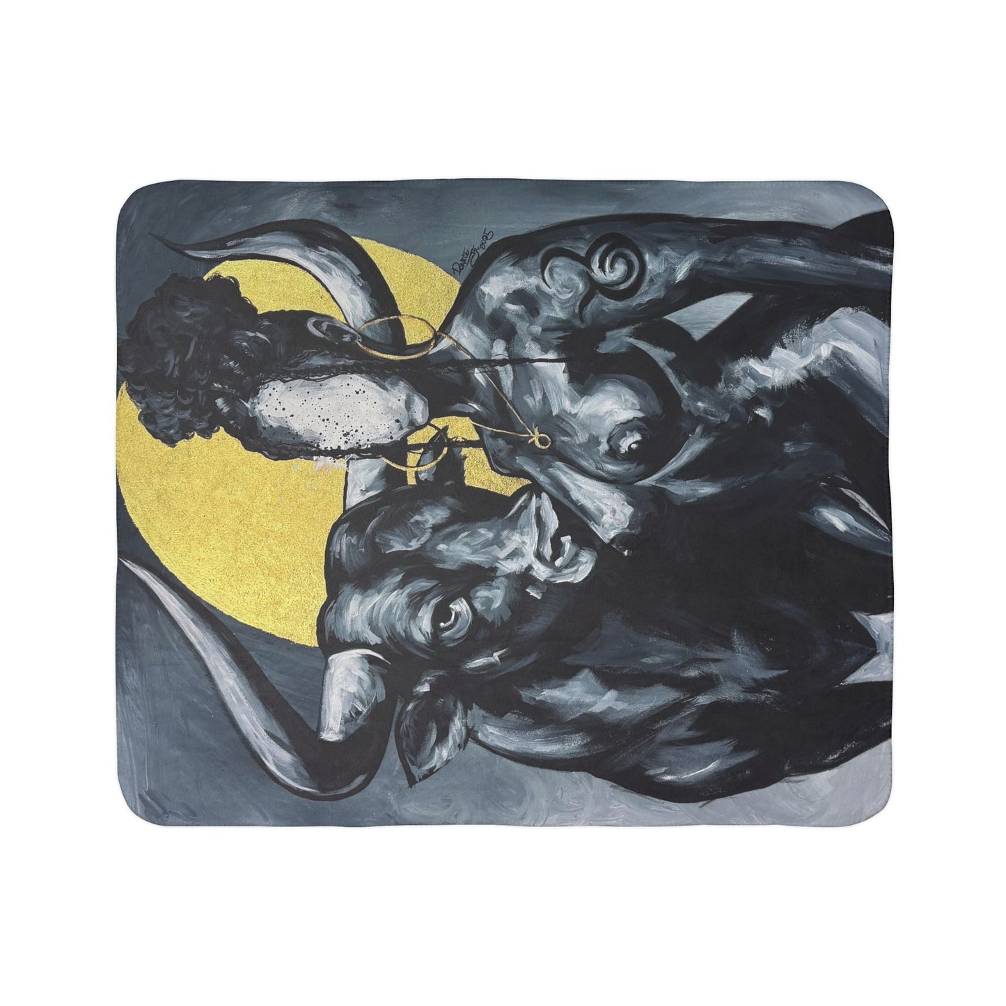 Naturally Taurus Fleece Sherpa Throw