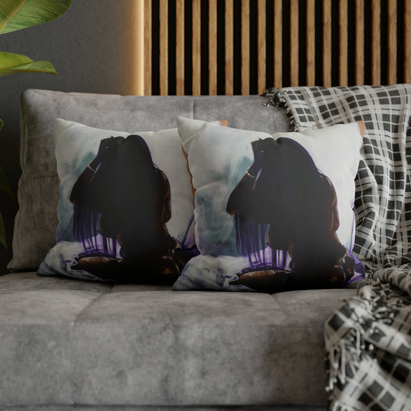 Naturally Ashlynn Spun Polyester Square Pillow Case