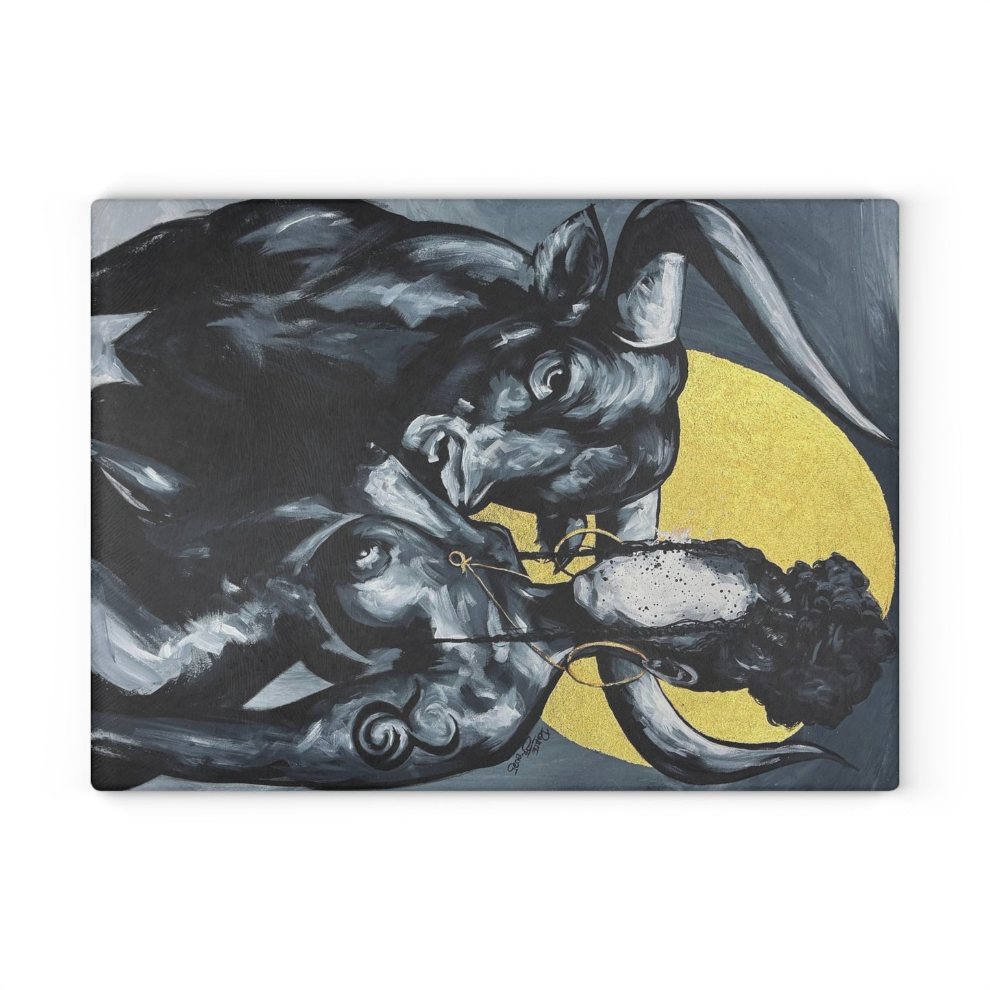 Naturally Taurus Glass Cutting Board